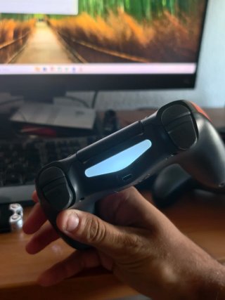 Mando PS4/PC Naranja y Negro