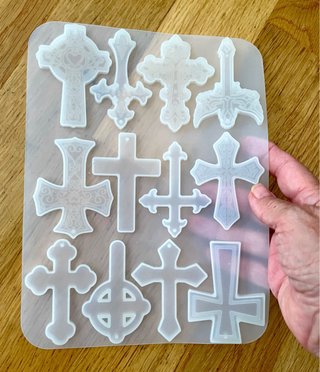 Lote 3 moldes silicona resina pendientes