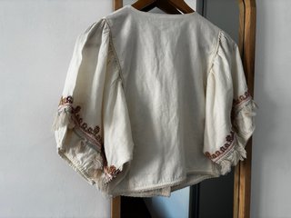 Top Zara Bordado Flecos Talla XS