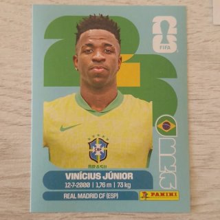 Vinicius Jr. Brasil - Cromo Mundial Sticker