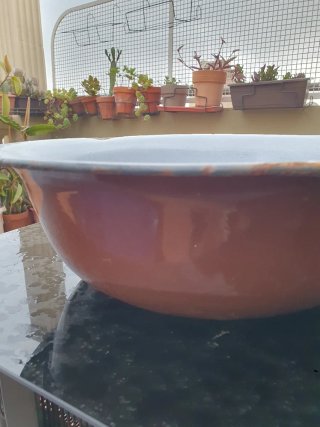 Palanganas antiguas esmaltadas