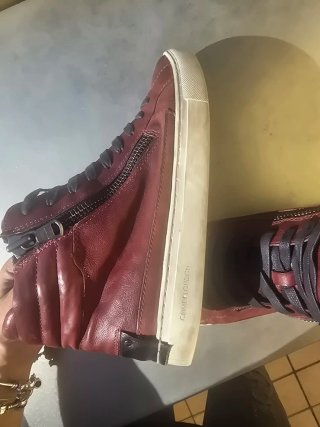 Sneakers alte Crime London bordeaux