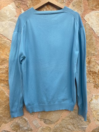 Jersey Etro Hombre AzulCeleste Cuello Pico Algodón