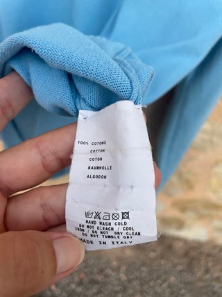 Jersey Etro Hombre AzulCeleste Cuello Pico Algodón