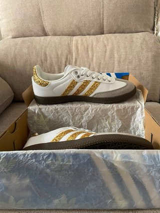 Adidas Samba Glitter Doradas Talla 38