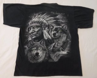 T-shirt Rock Eagle Lupo Nativo Americano