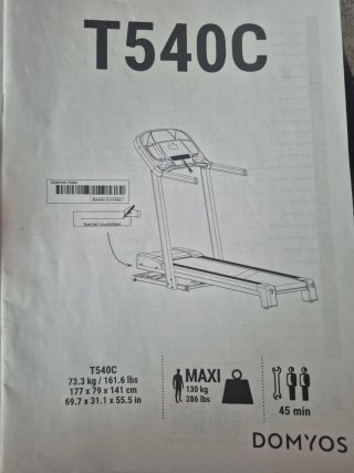 Cinta de correr DOMYOS T540C