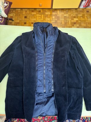 Blazer Conbipel velluto blu navy