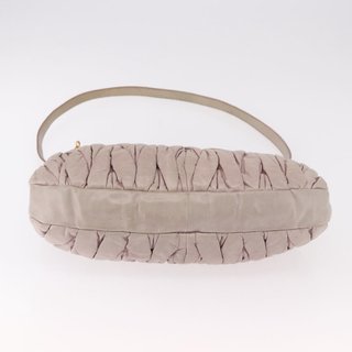Miu Miu Matelasse Shoulder Bag Leather 2way Beige