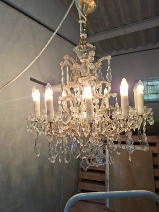 Lámpara de cristal de Bohemia con certificado