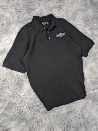 Harley Davidson Polo Negro Aniversario Vintage M'