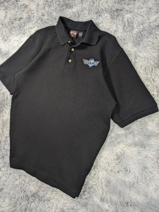 Harley Davidson Polo Negro Aniversario Vintage M'