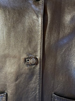 Chaqueta de piel ovina negra