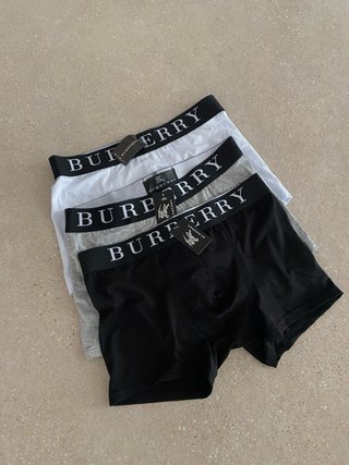 Calzoncillos Burberry Pack 3 Negro Gris Blanco