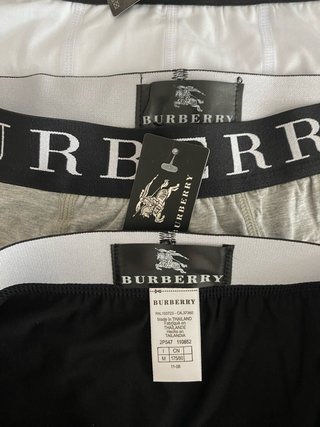 Calzoncillos Burberry Pack 3 Negro Gris Blanco