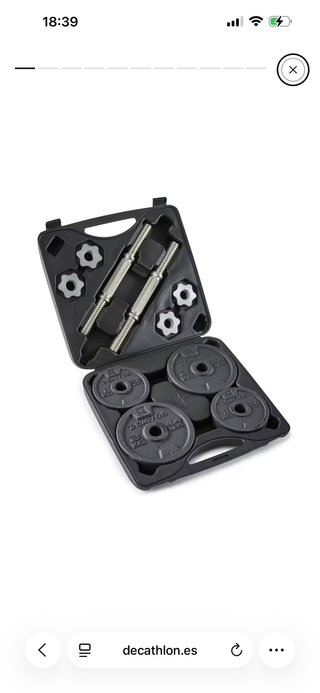 Kit Mancuernas 20kg con Maletín