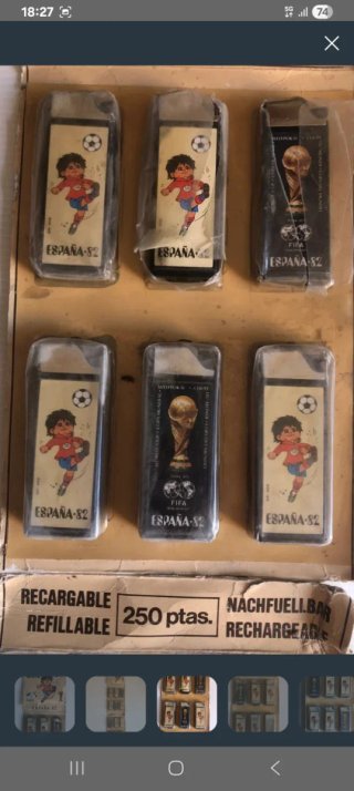 UNICO!! Clipper King Spagna '82 con 12 accendini