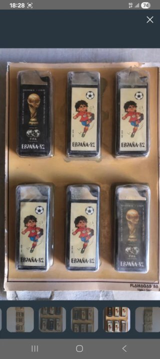 UNICO!! Clipper King Spagna '82 con 12 accendini