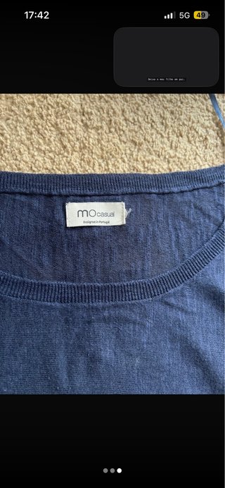 Blusa/colete azul
