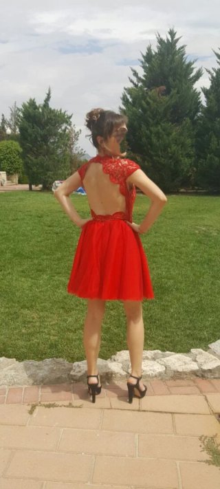 Vestido Silvia Navarro rojo