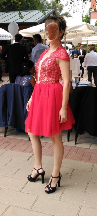 Vestido Silvia Navarro rojo