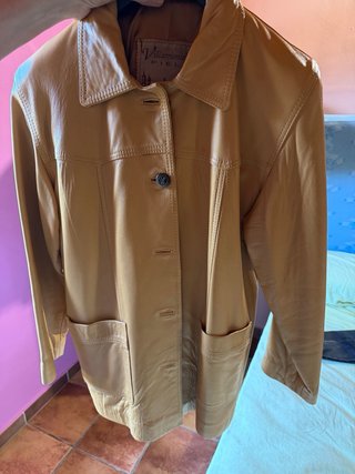 Chaqueta color melocotón 100% ovino tipo chaqueton