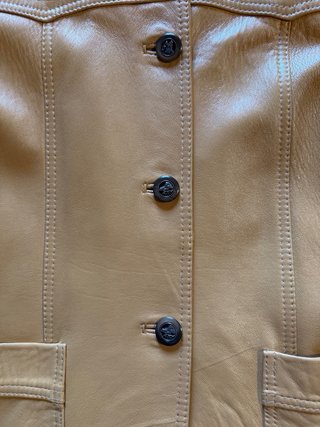 Chaqueta color melocotón 100% ovino tipo chaqueton