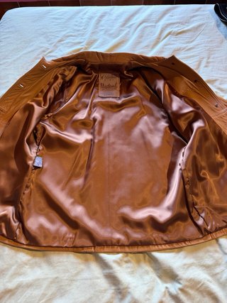 Chaqueta color melocotón 100% ovino tipo chaqueton