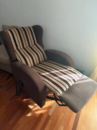 Sofá Reclinable Eléctrico Marrón