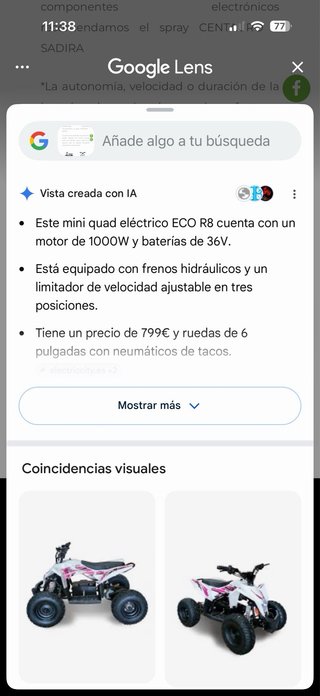 Mini Quad Roan Radix 1000w Eléctrico