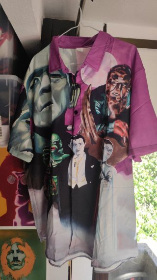 Camisa Hawaiana Monstruos Cine 5XL