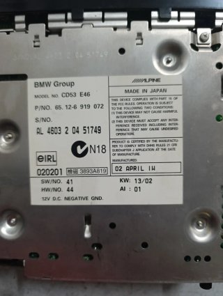 Radio BMW e46 Business CD Original