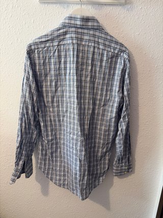Camisa Zara cuadros azul y gris