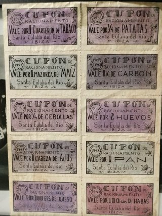 Cartillas de raciones Españolas División Azul