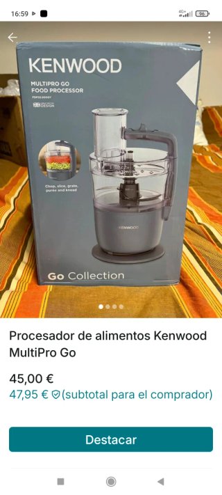 Procesador Alimentos Kenwood MultiPro Go