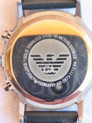 Reloj Emporio Armani Negro y Plateado