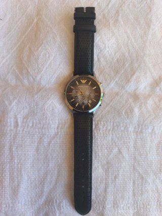 Reloj Emporio Armani Negro y Plateado