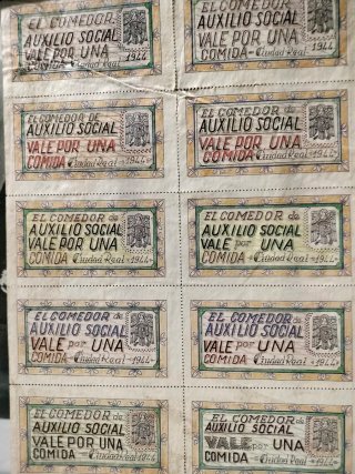 Cartillas Raciones Españolas División Azul