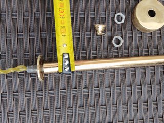 Ricambi Lampadario Ottone Vintage Asta 38cm