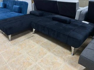 Sofá chaise longue negro terciopelo NUEVO