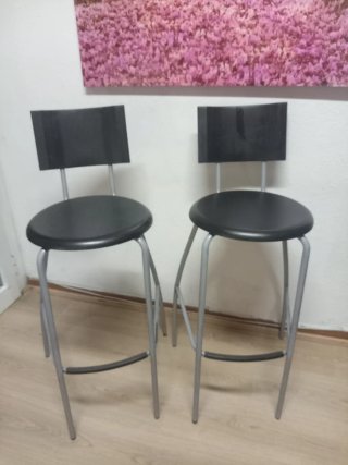 Taburetes Altos Ikea Negros (2 unidades)