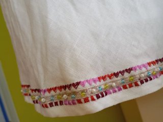 Vestido Cortefiel Lino Blanco