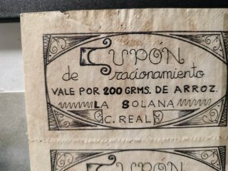 Cartillas de Raciones Españolas 1941