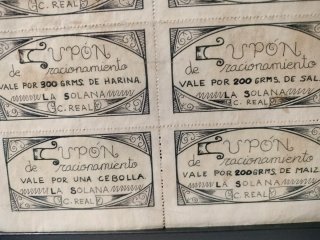 Cartillas de Raciones Españolas 1941