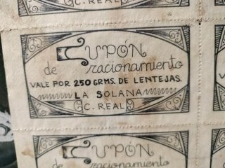 Cartillas de Raciones Españolas 1941