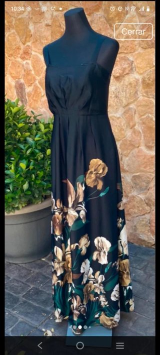 Vestido largo estampado floral Talla 40