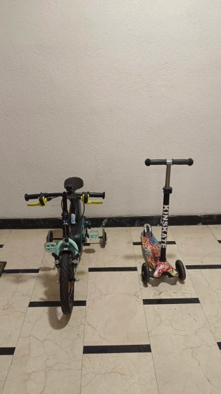 Lote bici infantil y patinete