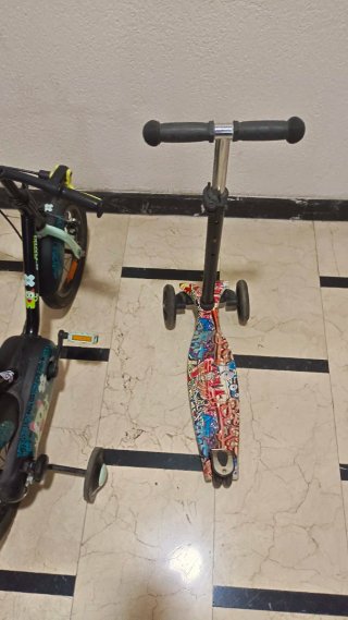 Lote bici infantil y patinete