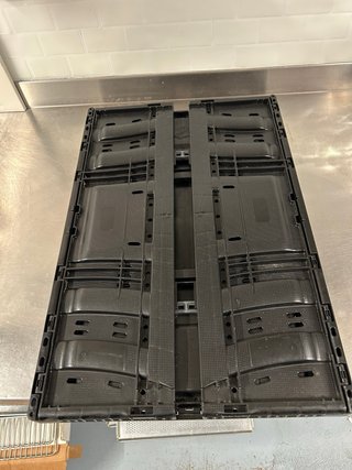 Caja alimentaria apilable y abatible. 2 unidades