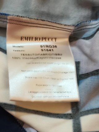 Vestido Emilio Pucci Azul y Blanco